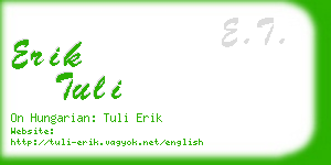 erik tuli business card